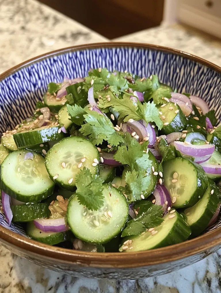Asian cucumber salad is a delightful dish that has gained immense popularity across various cuisines, especially in Asian culinary traditions. Its vibrant and refreshing qualities make it a staple at summer gatherings, barbecues, and family dinners alike. The crisp texture of cucumbers combined with a tangy and slightly sweet dressing creates a refreshing palate cleanser that complements a variety of main courses, from grilled meats to spicy stir-fries.