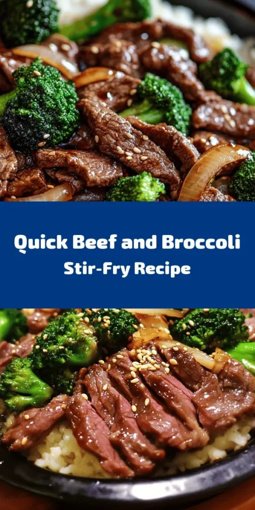 Introducing Sizzling Beef & Broccoli Delight, a quick and tasty stir-fry that brings vibrant flavors to your table! Tender beef flank steak, crisp broccoli, and fragrant aromatics come together in a savory sauce that’s sure to please. Perfect for a weeknight dinner, this dish is served over jasmine rice and garnished with sesame seeds for added crunch. Ready in just 30 minutes, it’s a flavorful, healthy meal the whole family will love!