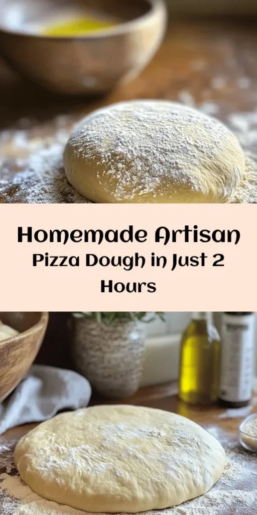 Make your pizza nights unforgettable with this easy Artisan Pizza Dough recipe! Using just a few simple ingredients like flour, sea salt, and active dry yeast, you can create a deliciously chewy and crispy crust in no time. Perfect for personalizing with your favorite toppings, this dough can be prepared in just 15 minutes (plus rising time!) and yields enough for 2-4 pizzas. Bring the taste of a pizzeria right to your home kitchen! Enjoy the satisfaction of making fresh, homemade pizza and impress your family and friends!