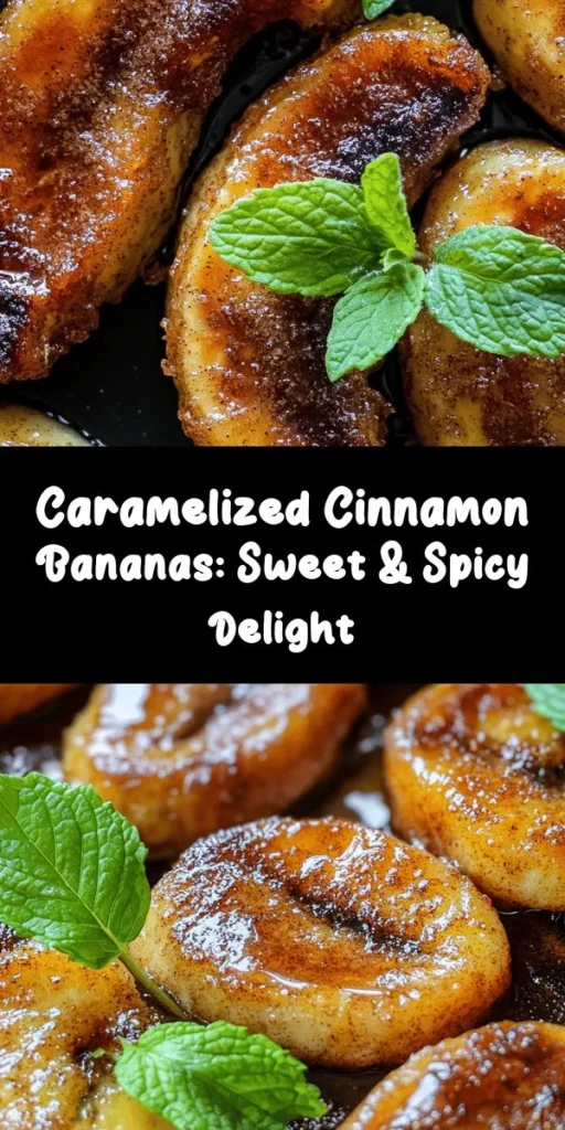 Indulge in the deliciousness of Sweet & Spicy Pan Fried Cinnamon Bananas! 🍌✨ This easy recipe features ripe bananas pan-fried to perfection with butter, brown sugar, and a hint of cinnamon. Ready in just 15 minutes, these caramelized treats are perfect for breakfast, dessert, or a tasty snack. Add a sprinkle of nutmeg and a mint garnish for a refreshing touch. Enjoy the warm, sweet, and spicy flavors that everyone will love!