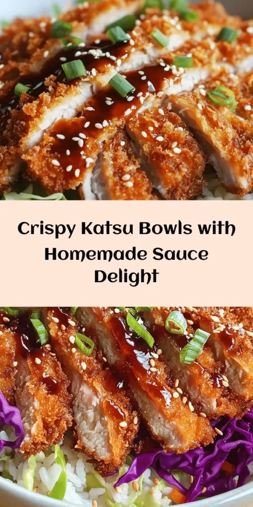Elevate your dinner game with these crispy Katsu Bowls topped with a homemade Tonkatsu sauce! This delicious recipe features perfectly breaded pork chops, served on a bed of fluffy Japanese short-grain rice. Fresh shredded cabbage, green onions, and optional garnishes like pickled ginger and sesame seeds add a delightful crunch. Perfect for a flavorful weeknight meal, you can whip this up in under 40 minutes. Dive into this umami-packed dish tonight! 🍚🥢