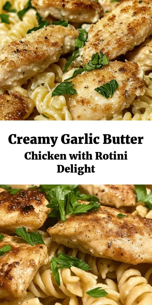 Indulge in a deliciously simple meal with this Creamy Garlic Butter Chicken & Rotini in Parmesan Sauce. Perfect for weeknight dinners, this dish features tender chicken seared to perfection, tossed with rotini pasta and enveloped in a rich, creamy sauce made from garlic, heavy cream, and grated Parmesan. Ready in just 30 minutes, it’s an easy recipe that’s sure to impress. Garnish with fresh parsley for that extra flair! Enjoy this comforting bowl of goodness.
