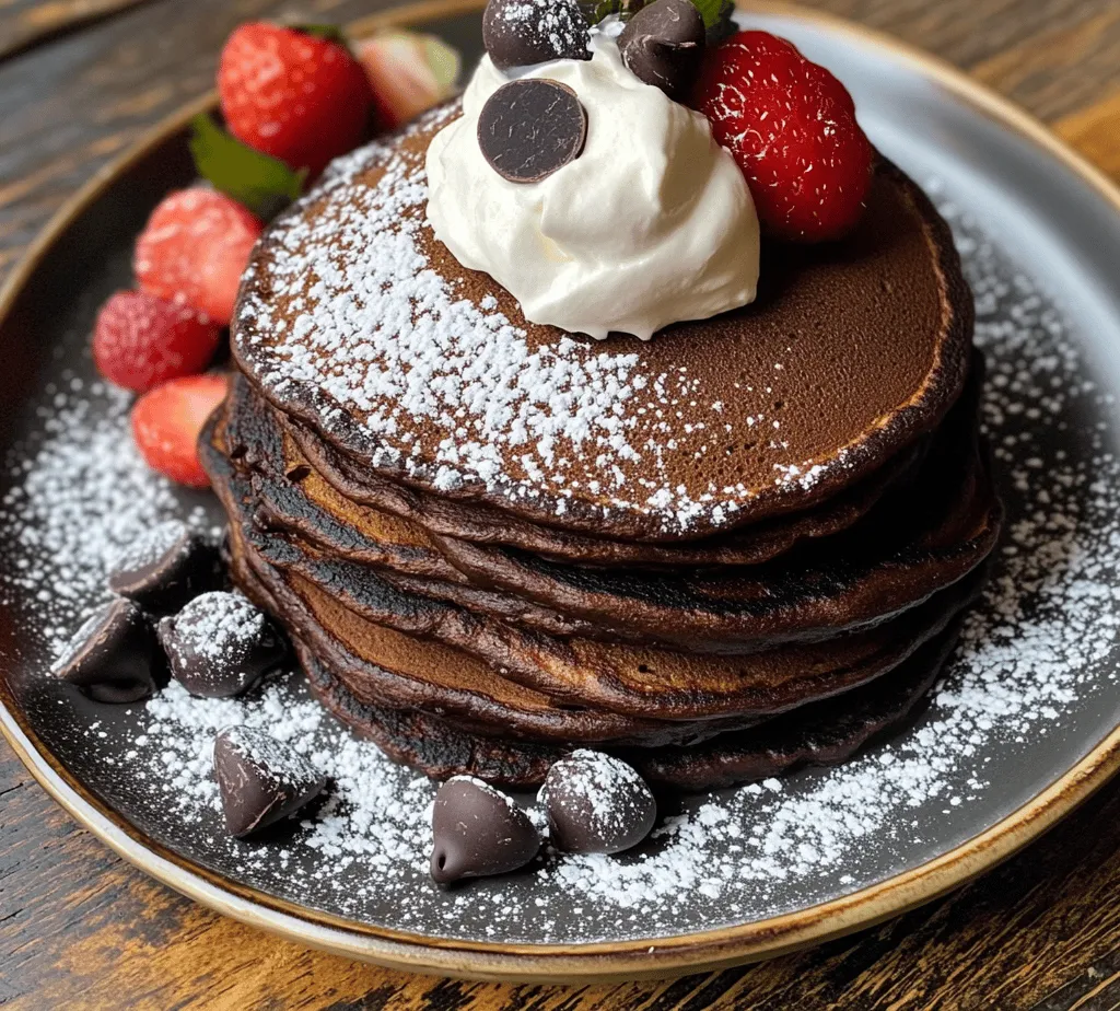 Pancakes are often regarded as the quintessential breakfast option, but when you introduce chocolate into the mix, they transform into an irresistible treat that can be enjoyed any time of day. The allure of chocolate pancakes lies not only in their rich, decadent flavor but also in their versatility; they can serve as a delightful breakfast, a scrumptious dessert, or even a special occasion treat. Imagine waking up to the aroma of warm, fluffy chocolate pancakes wafting through your kitchen, promising a day filled with sweetness.