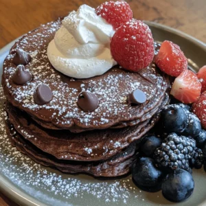 Pancakes are often regarded as the quintessential breakfast option, but when you introduce chocolate into the mix, they transform into an irresistible treat that can be enjoyed any time of day. The allure of chocolate pancakes lies not only in their rich, decadent flavor but also in their versatility; they can serve as a delightful breakfast, a scrumptious dessert, or even a special occasion treat. Imagine waking up to the aroma of warm, fluffy chocolate pancakes wafting through your kitchen, promising a day filled with sweetness.