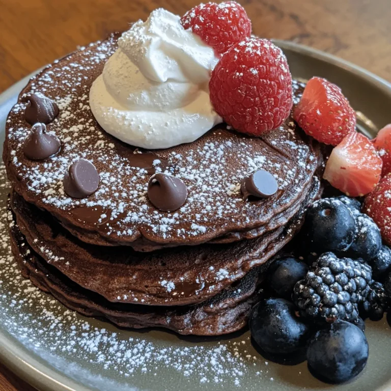 Pancakes are often regarded as the quintessential breakfast option, but when you introduce chocolate into the mix, they transform into an irresistible treat that can be enjoyed any time of day. The allure of chocolate pancakes lies not only in their rich, decadent flavor but also in their versatility; they can serve as a delightful breakfast, a scrumptious dessert, or even a special occasion treat. Imagine waking up to the aroma of warm, fluffy chocolate pancakes wafting through your kitchen, promising a day filled with sweetness.