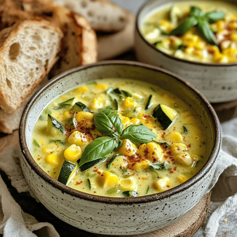 The appeal of Summer Corn and Zucchini Chowder lies in its versatility. This creamy, hearty soup can be served as a light main dish or as an accompaniment to your favorite summer meal. The combination of sweet corn, tender zucchini, and earthy potatoes creates a symphony of flavors that evoke memories of summer picnics and family gatherings.