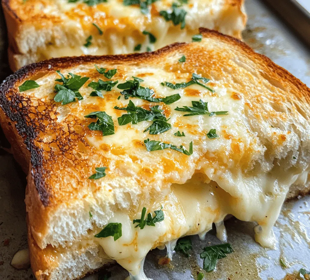 Grilled cheese sandwiches have long been a staple in American cuisine, beloved for their crispy exterior and gooey, melty interior. This simple yet satisfying dish transcends age and taste preferences, making it a go-to comfort food for many. Whether enjoyed on a cold winter evening or as a quick lunch option, grilled cheese sandwiches remind us of home-cooked meals and childhood nostalgia. However, as culinary creativity continues to flourish, classic recipes are often reimagined to elevate their flavors and appeal. Enter the garlic bread grilled cheese — a delightful twist on the traditional sandwich that combines the rich, savory taste of garlic bread with the comforting essence of grilled cheese.