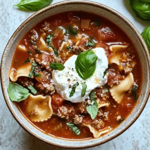 Lasagna is a beloved classic that brings comfort and warmth to the dinner table, but preparing a traditional lasagna can be time-consuming. Between boiling sheets of pasta, layering meat, cheese, and sauce, and baking it to perfection, it can often feel like an all-day endeavor. Enter the lasagna soup: a delightful twist on the classic dish that captures all the rich flavors of lasagna in a hearty, cozy soup. This innovative recipe retains the essence of lasagna while simplifying the preparation process, making it an ideal option for busy weeknights or when you're simply craving a comforting bowl of goodness without the fuss.