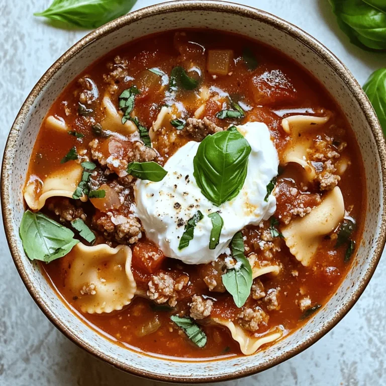 Lasagna is a beloved classic that brings comfort and warmth to the dinner table, but preparing a traditional lasagna can be time-consuming. Between boiling sheets of pasta, layering meat, cheese, and sauce, and baking it to perfection, it can often feel like an all-day endeavor. Enter the lasagna soup: a delightful twist on the classic dish that captures all the rich flavors of lasagna in a hearty, cozy soup. This innovative recipe retains the essence of lasagna while simplifying the preparation process, making it an ideal option for busy weeknights or when you're simply craving a comforting bowl of goodness without the fuss.