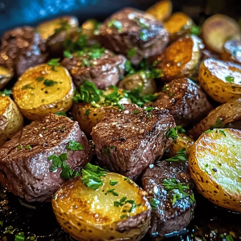 If you’re searching for a dish that perfectly marries bold flavors and satisfying textures, look no further than Sizzling Garlic Butter Steak Bites and Crispy Potatoes. This mouthwatering recipe is not only a feast for the senses but also a celebration of simplicity and quality ingredients. Imagine tender bites of perfectly seasoned sirloin steak, delicately coated in rich garlic butter, paired with crispy, golden-brown baby potatoes. This is a dish that can effortlessly elevate a weeknight dinner into something special or impress your guests during a gathering.