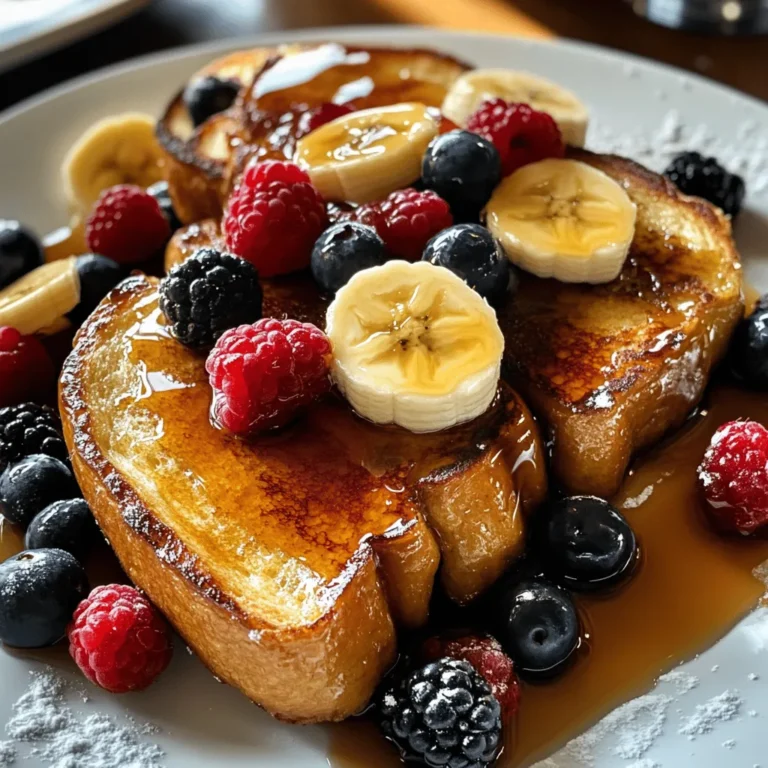 If you're in search of a breakfast dish that combines nostalgia with gourmet flair, look no further than the Caramelized Delight French Toast. This recipe takes the humble French toast to extraordinary heights, making it an indulgent treat suitable for special occasions or a cozy weekend brunch at home. With its rich flavors, inviting aroma, and stunning presentation, this dish is bound to impress your family and friends.