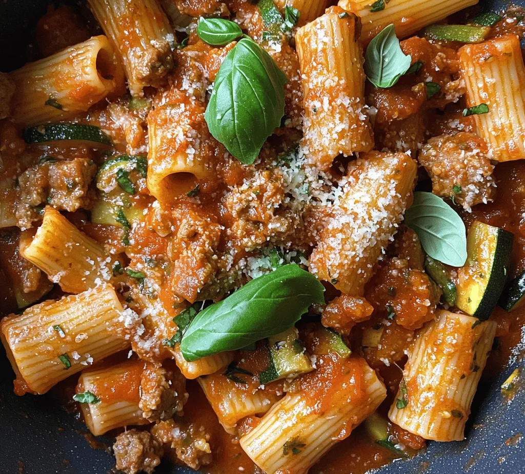 If you’re looking for a dish that perfectly balances comfort and excitement, look no further than Spicy Sausage & Zucchini Rigatoni. This Italian-inspired recipe combines the robust flavors of spicy sausage with the freshness of zucchini, all enveloped in hearty rigatoni pasta. It's a meal that satisfies the palate while also being visually appealing, thanks to the vibrant colors of the ingredients.