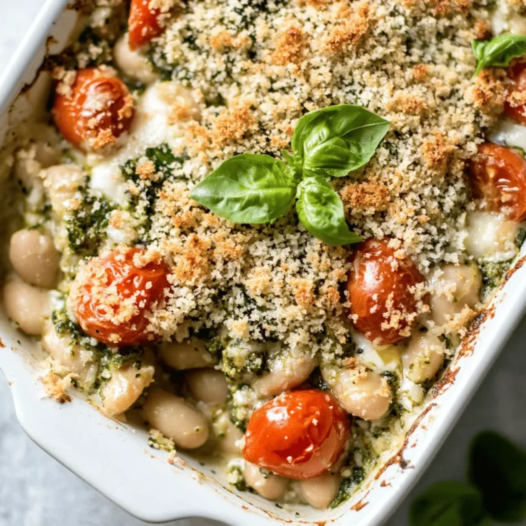 In the world of comfort food, few dishes can rival the warmth and satisfaction of a creamy bake. The Creamy White Bean and Pesto Bake is not just a delightful meal; it’s a celebration of flavors and textures that caters to both the palate and the eye. This dish combines the creaminess of white beans, the aromatic freshness of basil pesto, and the delightful crunch of a breadcrumb topping, making it a perfect choice for a family dinner or a gathering with friends.