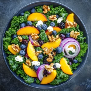 As the temperature rises and the days stretch longer, the allure of summer brings with it a craving for fresh, vibrant dishes that embody the essence of the season. Summer salads, in particular, shine during these warm months, offering a delightful combination of flavors, colors, and textures that can be both nourishing and satisfying. Among the myriad of summer salad options, the Summer Peach and Blueberry Kale Salad stands out as a particularly refreshing choice. This salad is not just a feast for the eyes; it also packs a punch in terms of nutrition, making it a perfect addition to your summer dining repertoire.