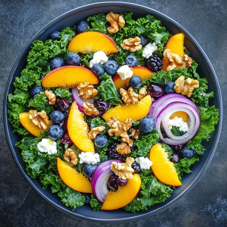 As the temperature rises and the days stretch longer, the allure of summer brings with it a craving for fresh, vibrant dishes that embody the essence of the season. Summer salads, in particular, shine during these warm months, offering a delightful combination of flavors, colors, and textures that can be both nourishing and satisfying. Among the myriad of summer salad options, the Summer Peach and Blueberry Kale Salad stands out as a particularly refreshing choice. This salad is not just a feast for the eyes; it also packs a punch in terms of nutrition, making it a perfect addition to your summer dining repertoire.