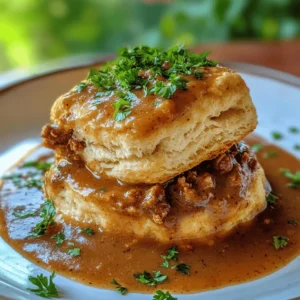 Spicy Chorizo Delight with Fluffy Biscuits is a culinary masterpiece that marries the heartwarming comfort of Southern biscuits with the bold, vibrant flavors of Latin cuisine. This dish is more than just a meal; it’s an experience that tantalizes the taste buds with its rich layers of flavor and contrasting textures. Imagine biting into a warm, fluffy biscuit, only to be met with the savory, spicy chorizo gravy that envelops it—each mouthful is a delightful fusion of warmth and zest.