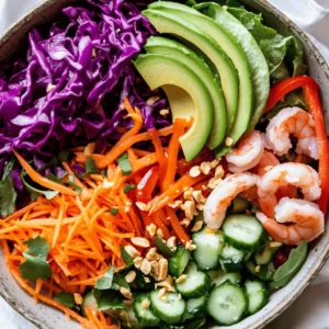 In the world of vibrant, fresh dishes, the Fresh & Flavorful Spring Roll Salad with Spicy Ginger Dressing stands out as a testament to the beauty of seasonal ingredients. This colorful salad combines a medley of crisp vegetables, fragrant herbs, and a zesty dressing, making it a perfect dish for warm weather and healthy eating. The delightful crunch of fresh produce combined with the spicy kick of ginger creates an unforgettable culinary experience that tantalizes the taste buds and satisfies the appetite.