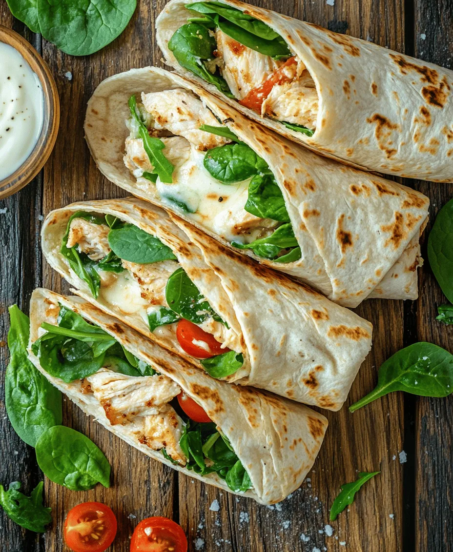 What makes Cheesy Garlic Chicken Wraps so appealing? For starters, they are incredibly easy to prepare, requiring minimal ingredients that you likely already have on hand. This means less time spent at the grocery store and more time enjoying a tasty meal. The combination of flavors is simply irresistible: juicy chicken marinated in garlic and Italian seasonings, melted mozzarella, and grated Parmesan create a savory experience that’s hard to resist.