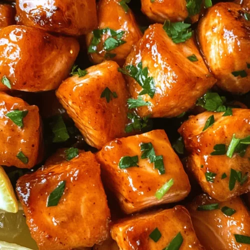 Salmon is a culinary gem that has captured the hearts of food lovers around the world. With its rich flavor and versatility, this fish has been a staple in various culinary traditions, from Asian to Mediterranean cuisines. Whether grilled, baked, or pan-seared, salmon can be adapted to suit a multitude of flavor profiles, making it a favorite for both home cooks and professional chefs alike. Today, we will explore a delightful twist on this classic ingredient: Spicy-Sweet Hot Honey Salmon Bites.