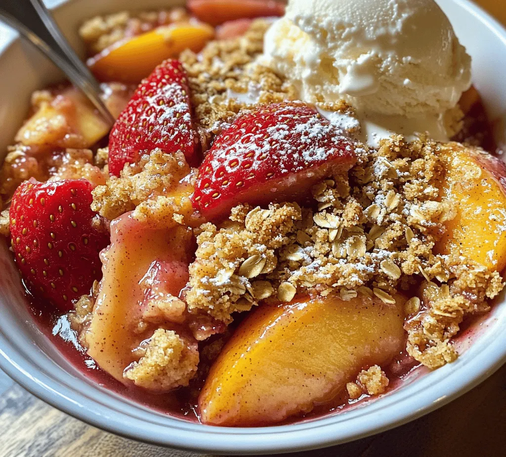 As summer approaches, the market overflows with vibrant, ripe fruits, making it the perfect time to indulge in a delightful Strawberry Peach Crisp. This classic dessert beautifully marries the sweet and tangy flavor of fresh strawberries with the juicy sweetness of ripe peaches, creating a harmonious blend that captures the essence of the season. Whether you're hosting a gathering or enjoying a cozy night in, this warm and comforting dish is sure to please your palate and create lasting memories.