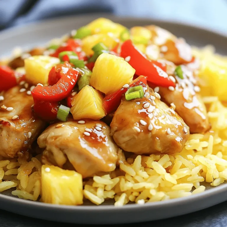 Welcome to a culinary adventure that takes your taste buds on a delightful journey with our Sweet and Savory Pineapple Chicken and Rice recipe. This dish is a remarkable fusion of flavors, combining the sweetness of pineapple with the heartiness of chicken, all perfectly nestled on a bed of aromatic rice. It is not only a feast for the senses but also a wholesome meal that delivers the essential nutrients your body needs.