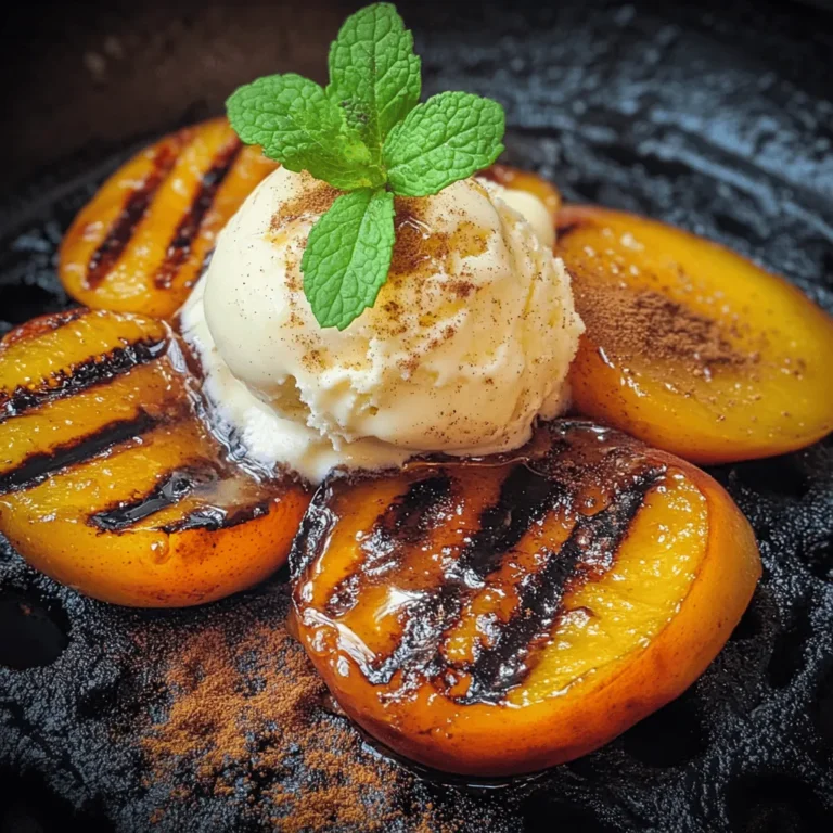 As the sun-drenched days of summer arrive, so does the opportunity to indulge in delightful desserts that celebrate the season's bounty. One such treat is the exquisite combination of grilled peaches paired with creamy vanilla ice cream. This dish is a perfect embodiment of summer bliss—a simple yet elegant dessert that marries the natural sweetness of ripe peaches with the velvety richness of ice cream.