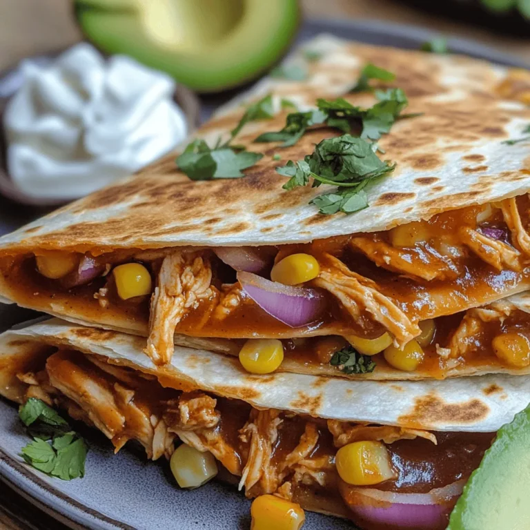 Welcome to the vibrant and mouthwatering world of BBQ Chicken Quesadilla Fiesta! This dish is a culinary celebration that embodies the perfect blend of comfort food and innovative flavors. Imagine crispy tortillas filled with tender, smoky chicken, gooey cheese, and a medley of colorful ingredients that will dazzle your taste buds. BBQ Chicken Quesadilla Fiesta is not just a meal; it's a versatile dish that can elevate any gathering, serve as a hearty family dinner, or provide a quick and satisfying weeknight meal.