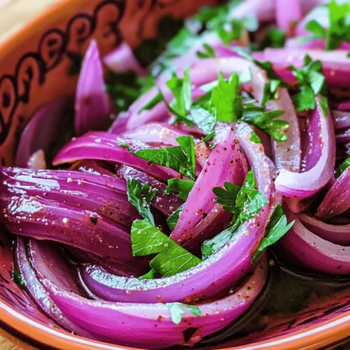 If you're looking to elevate your culinary creations, Zesty Sumac Onions are a must-try. This vibrant recipe combines the sharpness of red onions with the tangy, citrusy notes of sumac, creating a burst of flavor that can transform a simple dish into something extraordinary. Whether you’re serving them as a side, a topping for grilled meats, or a component in salads, these zesty onions are sure to impress your guests and tantalize your taste buds.