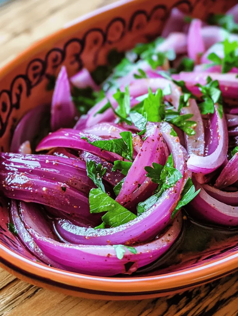 If you're looking to elevate your culinary creations, Zesty Sumac Onions are a must-try. This vibrant recipe combines the sharpness of red onions with the tangy, citrusy notes of sumac, creating a burst of flavor that can transform a simple dish into something extraordinary. Whether you’re serving them as a side, a topping for grilled meats, or a component in salads, these zesty onions are sure to impress your guests and tantalize your taste buds.