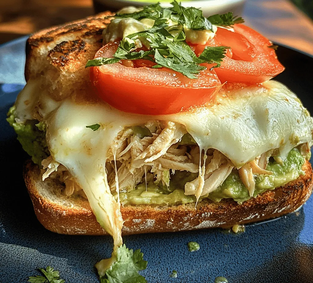 At the heart of the Chicken Avocado Melt Sandwich is the star ingredient: cooked chicken breast. Not only is chicken breast a lean source of protein, but it also boasts a low-fat profile, making it an ideal choice for those looking to maintain or build muscle without excessive calorie intake. A serving of shredded chicken breast delivers essential amino acids necessary for muscle repair and growth, making it a staple in many healthy diets.