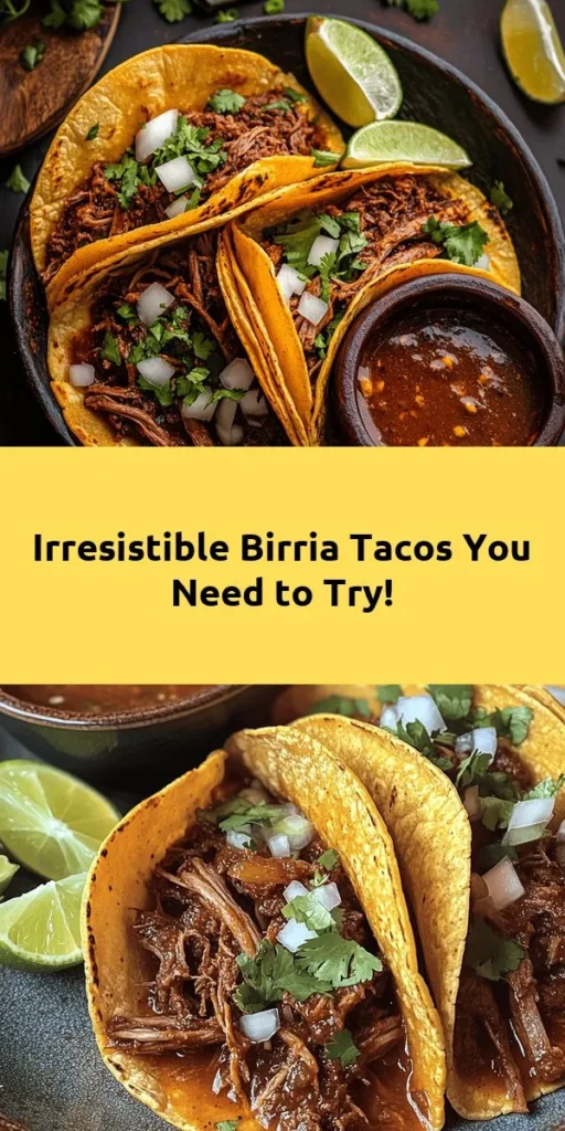 Indulge in the mouthwatering goodness of my favorite Birria Tacos! These flavorful tacos feature tender, marinated beef chuck and shank, slow-cooked to perfection in a rich blend of spices and chiles. Serve them in warm corn tortillas, topped with fresh cilantro and diced onions, and don’t forget the side of savory broth for dipping! Perfect for gatherings or a cozy dinner at home, this recipe will surely impress your family and friends. Enjoy!