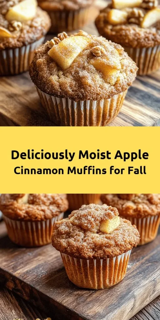 Fall in love with these irresistible moist apple cinnamon muffins! Perfect for crisp autumn mornings, this easy recipe combines tender diced apples, warm cinnamon, and just the right amount of sweetness. With a delightful crumb and a crunchy topping, they make the perfect snack or breakfast treat. Simply mix your ingredients, bake, and enjoy a cozy bite of fall. Gather your friends and family for these delightful homemade muffins!